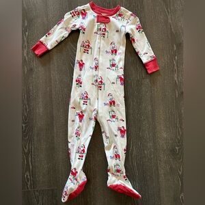 The Beaufort Bonnet Company Santa Print Footie Pajama